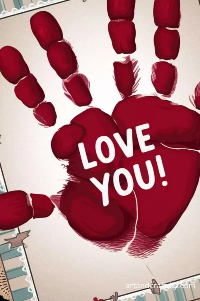 Handprint Heart Card