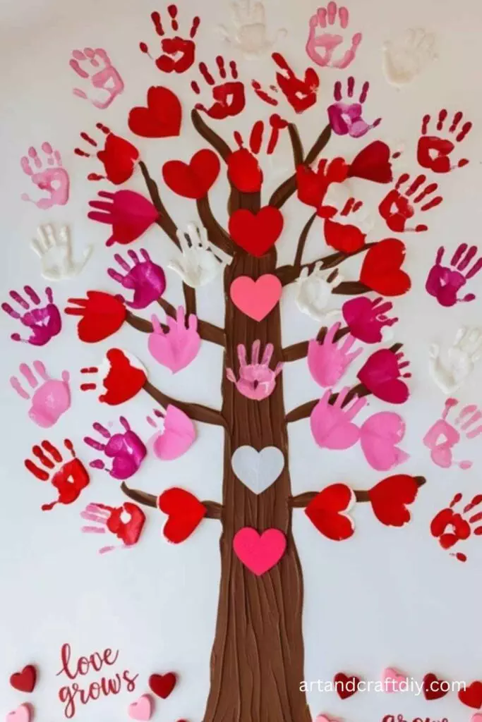 Handprint Heart Tree