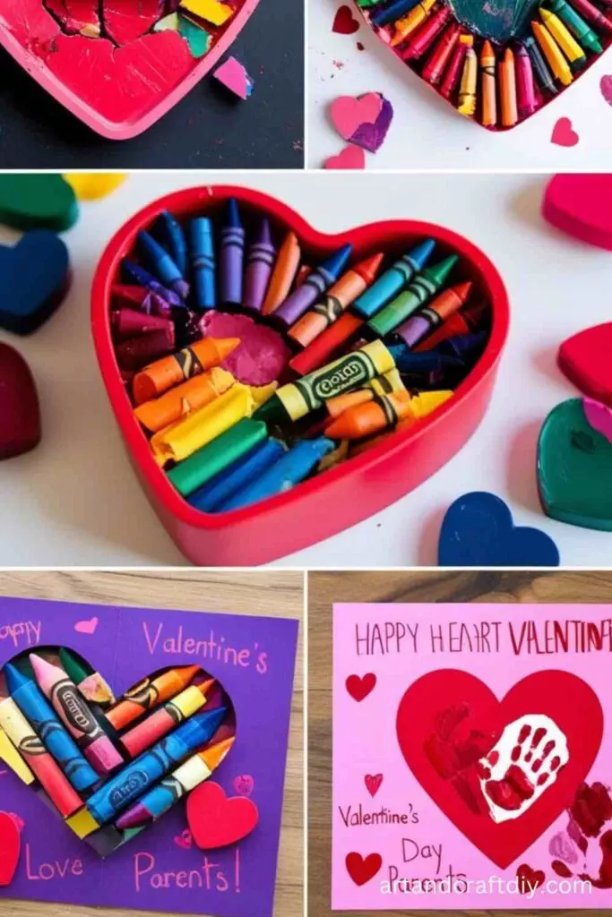 Heart-Shaped Crayon Art