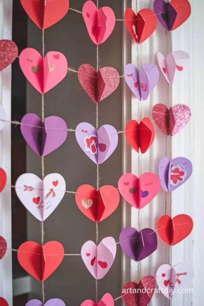 Heart-Shaped Paper Garland
