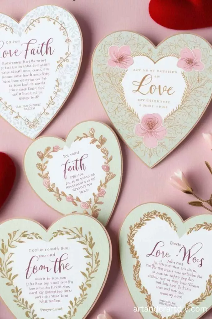 Heart-Shaped Prayer Cards