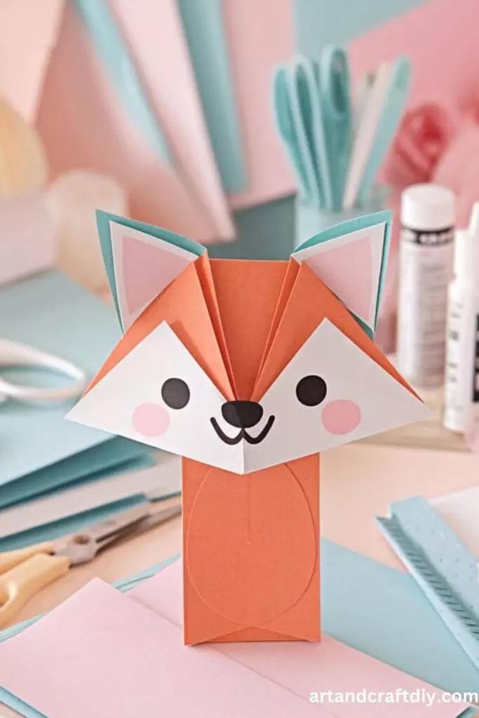 Kawaii Paper Fox Bookmark