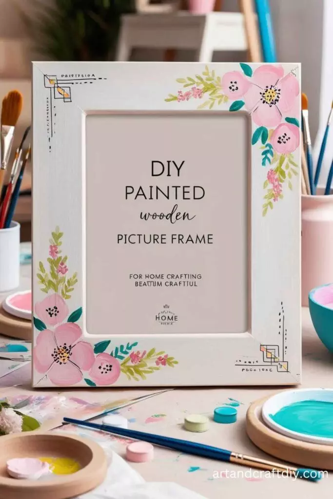 Painted Wooden Picture Frame