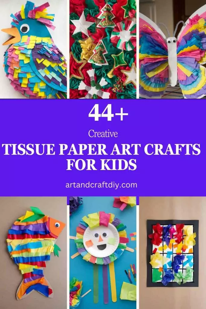 Tissue Paper Art crafts for kids