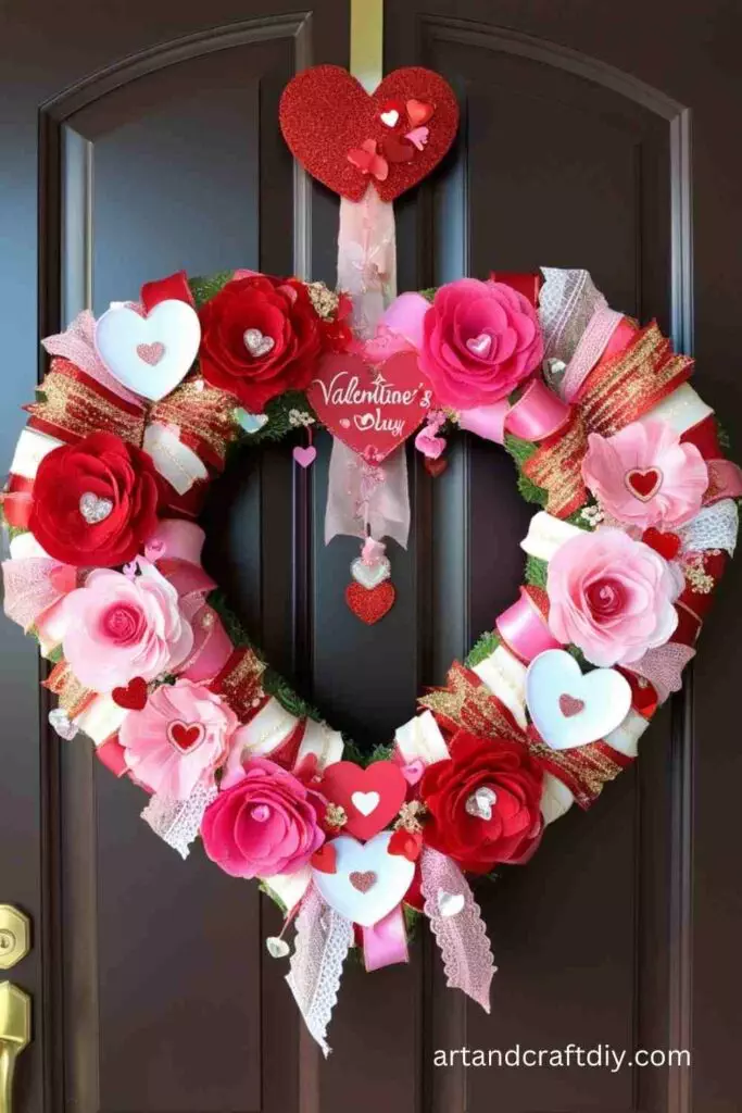 Valentine’s Heart Shaped Wreath