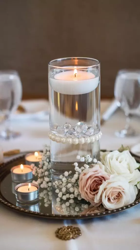 Elegant Floating Candle Centerpiece