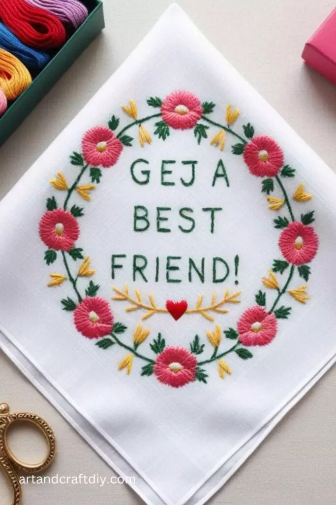 Embroidered Handkerchief DIY