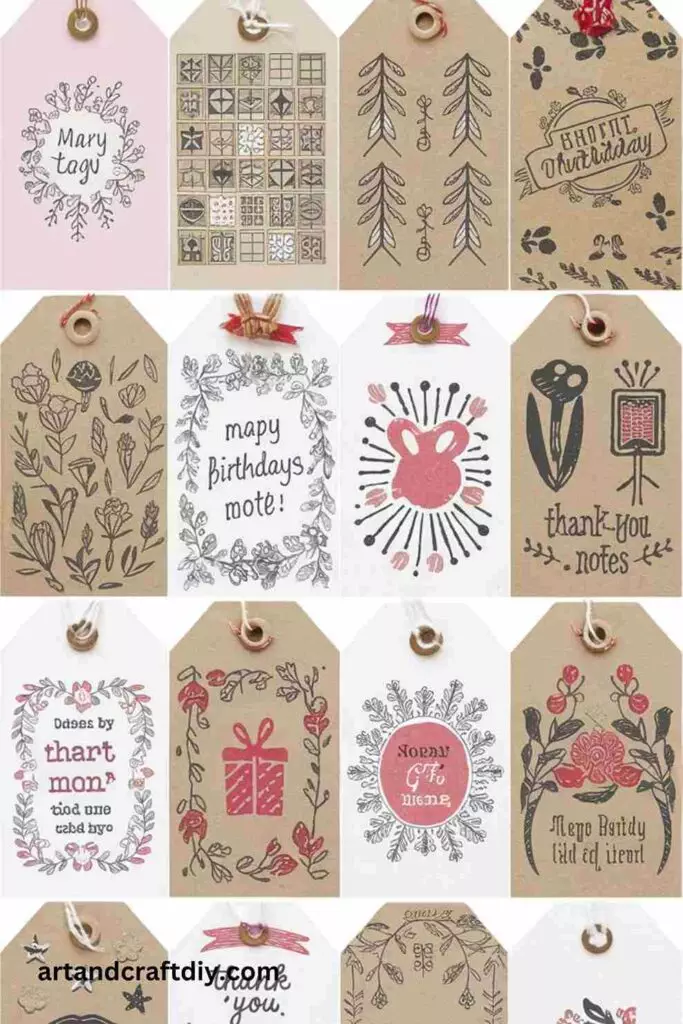 Hand-Stamped Gift Tags