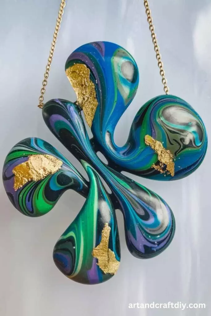 Polymer Clay Pendant Necklace