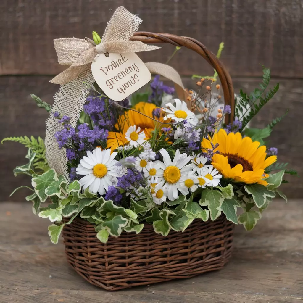 Rustic Flower Basket