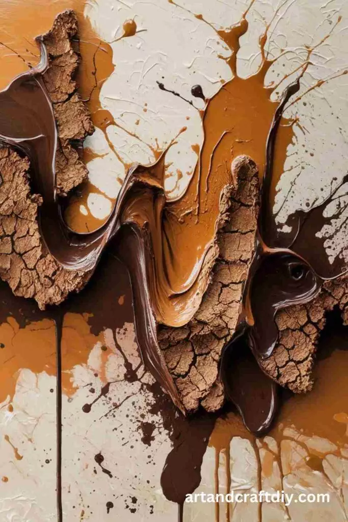 Abstract Mud Splatter Art