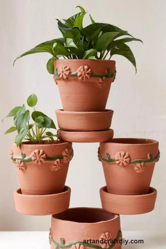Clay Pot Flower Pot Stand