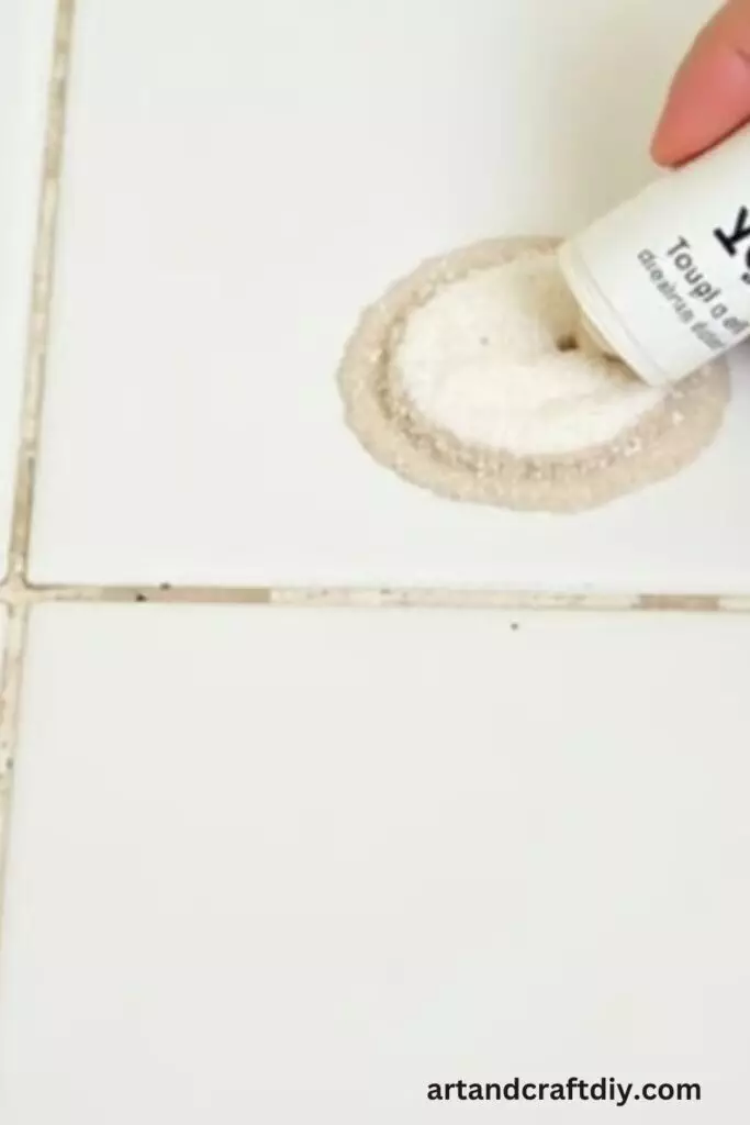 Clean Grout with Baking Soda Paste
