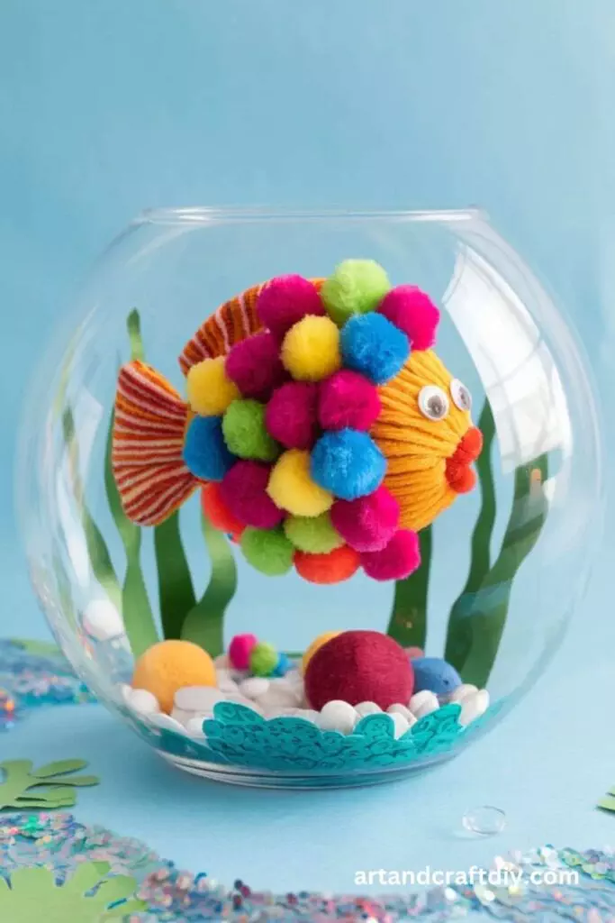 Pom Pom Fish in a Bowl