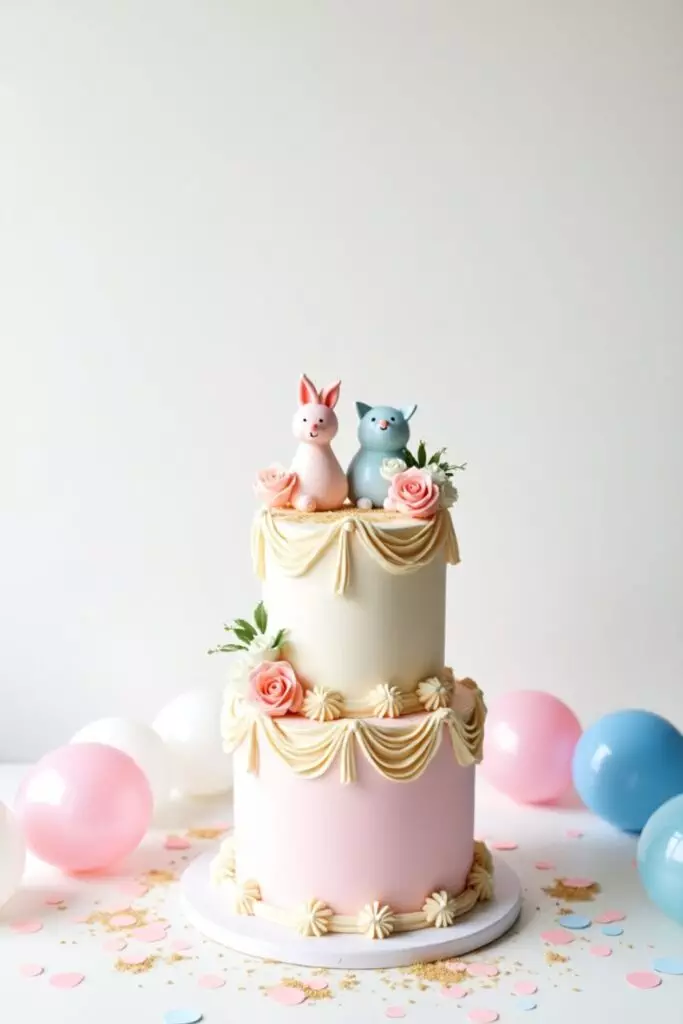 Classic Two-Tone Cake