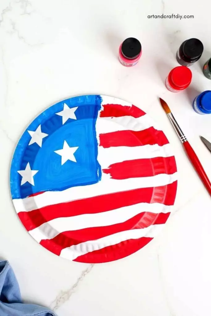Paper Plate American Flag