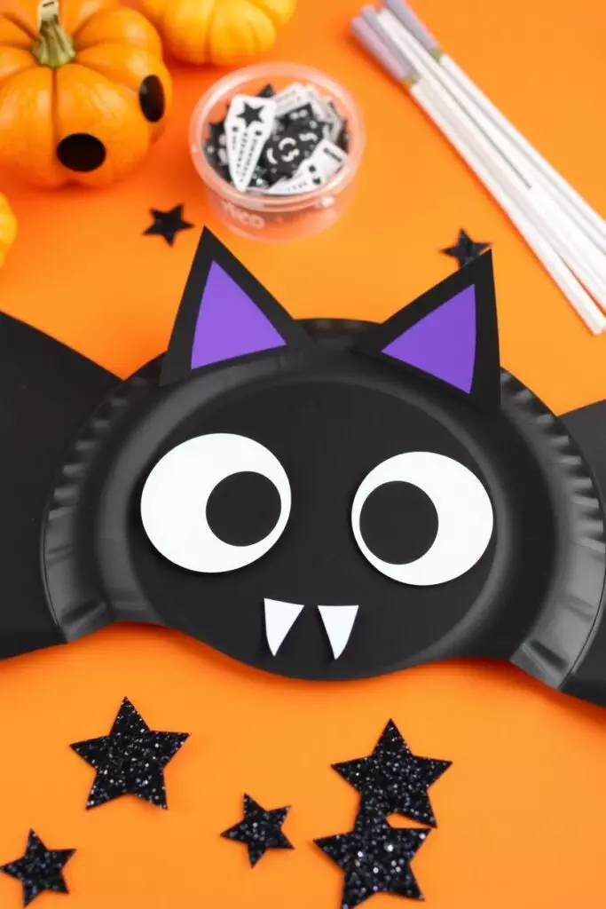 Paper Plate Bat Craft