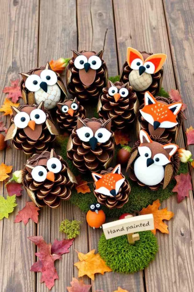 Pinecone Animal Decorations