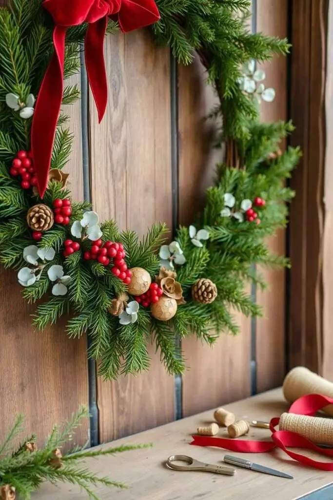 DIY Evergreen Wreath