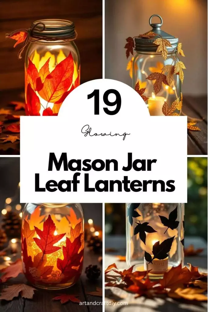 Mason Jar Leaf Lanterns
